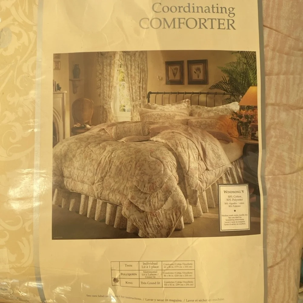 Nwt vintage jessica McClintock king wingsong reversible comforter